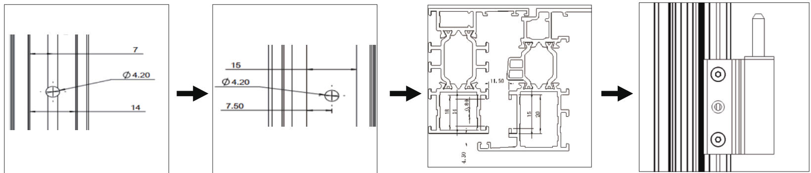 3D门合页安装步骤1