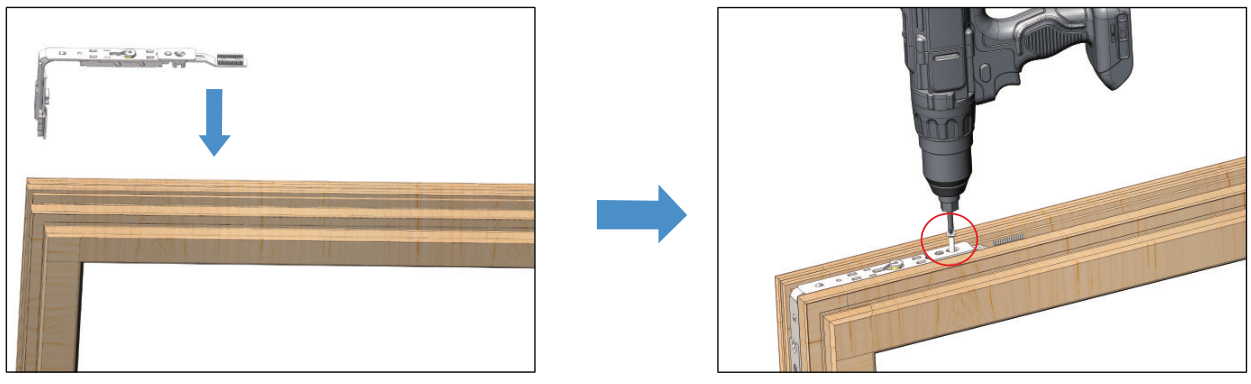 将转角器固定在扇上