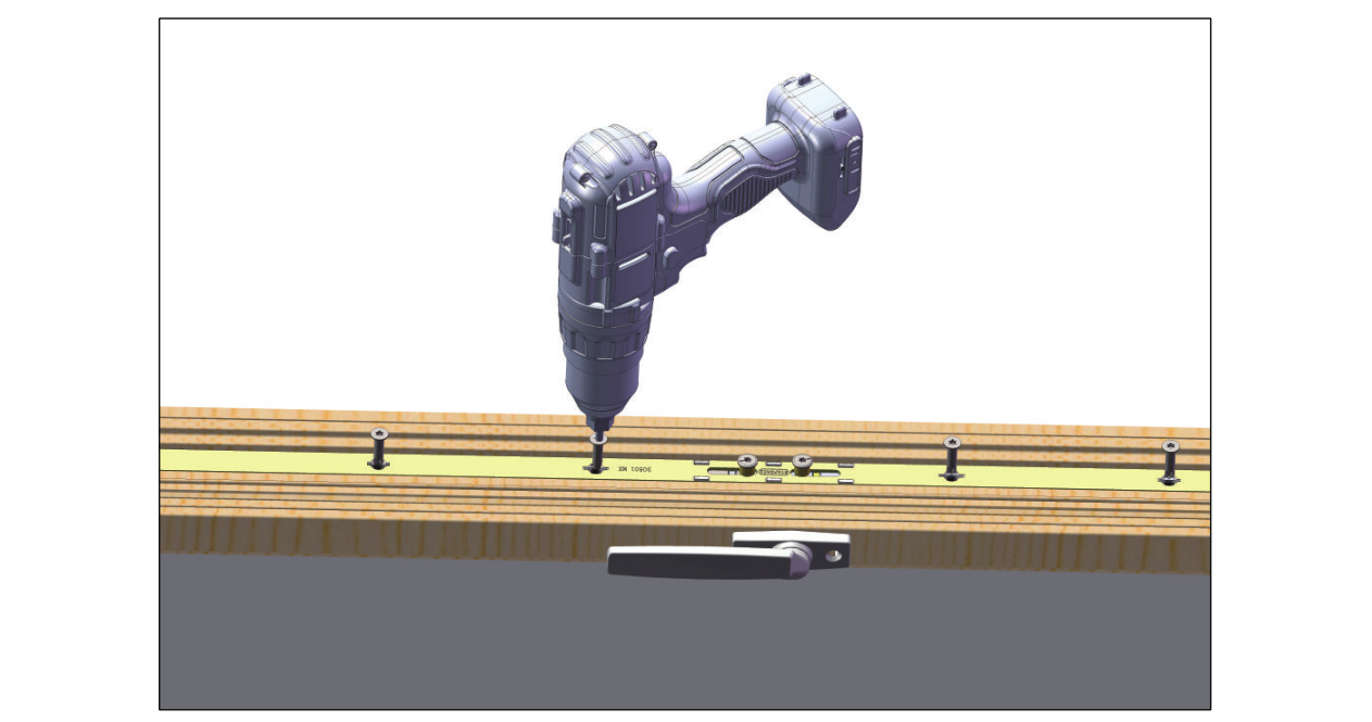 安装梅花木镙钉