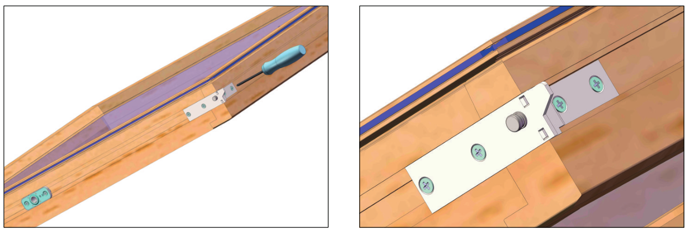 用梅花螺丝刀将附件安装