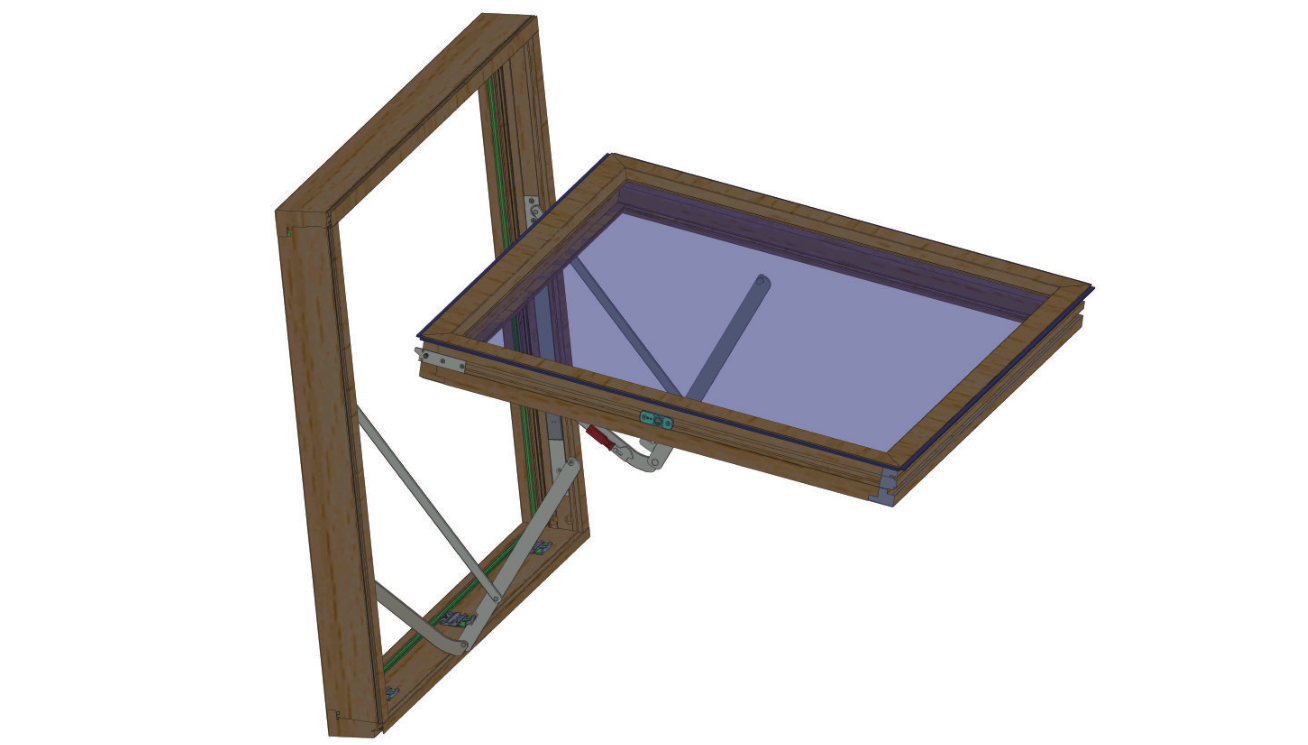将窗铰链安全扣卡入窗扇附件