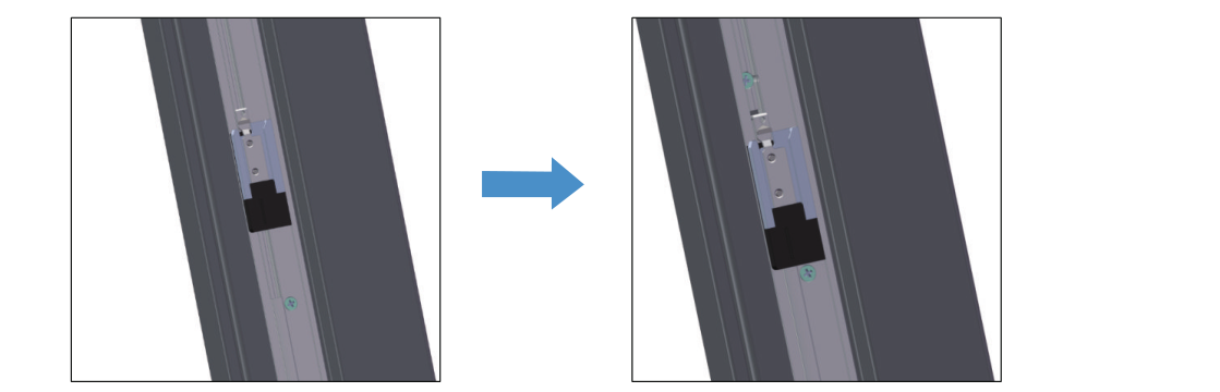 推动滑轨对接限位导轨