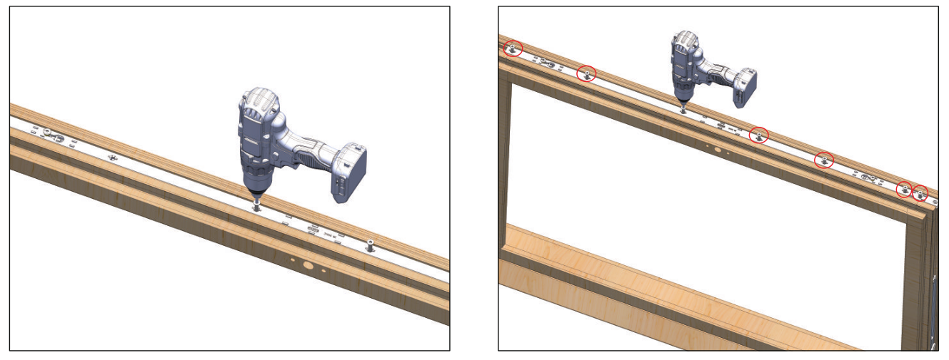 安装梅花木镙钉