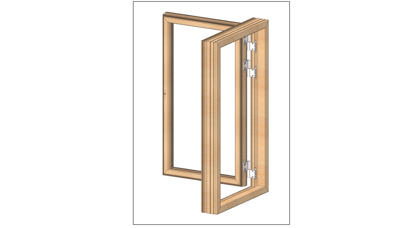 将窗扇连接到框架