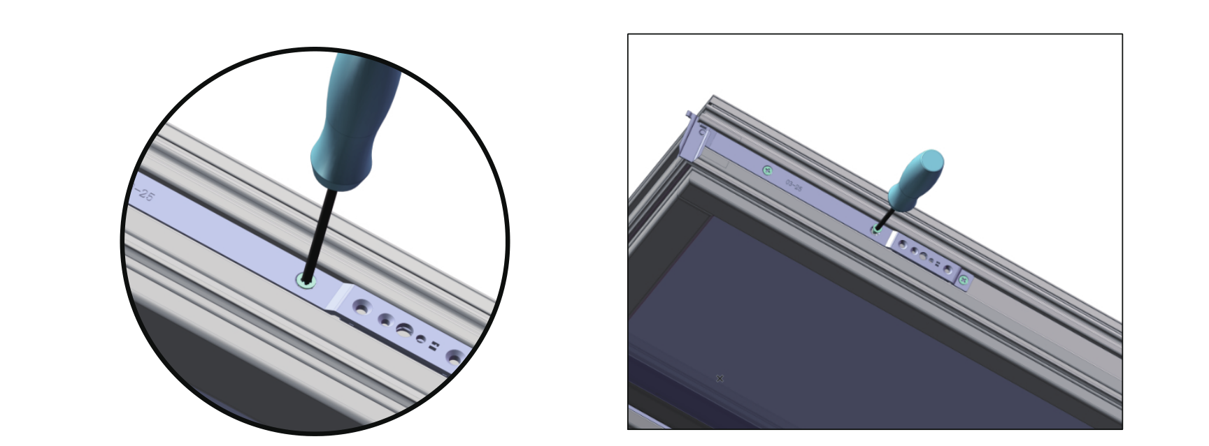 用梅花螺丝刀将安装螺丝拧入安装孔