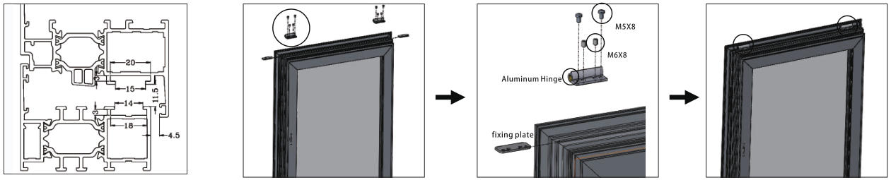 上悬窗系统安装步骤1